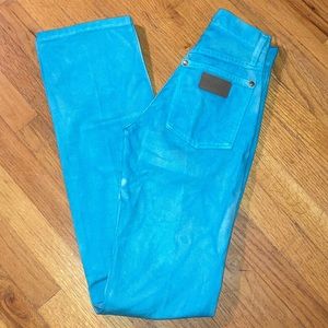 turquoise wrangler jeans
